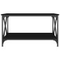 vidaXL Tavolino da Salotto Nero 80x50x45 cm Legno Multistrato e Ferro vidaXL Tavolino da Salotto Nero 80x50x45 cm Legno Multistrato e Ferro