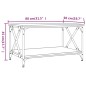 vidaXL Tavolino da Salotto Nero 80x50x45 cm Legno Multistrato e Ferro vidaXL Tavolino da Salotto Nero 80x50x45 cm Legno Multistrato e Ferro