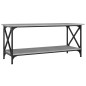 Tavolino Grigio Sonoma 100x45x45cm in Legno Multistrato e Ferro Tavolino Grigio Sonoma 100x45x45cm in Legno Multistrato e Ferro