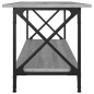 Tavolino Grigio Sonoma 100x45x45cm in Legno Multistrato e Ferro Tavolino Grigio Sonoma 100x45x45cm in Legno Multistrato e Ferro
