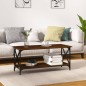 Tavolino Rovere Marrone 100x45x45 cm Legno Multistrato e Ferro Tavolino Rovere Marrone 100x45x45 cm Legno Multistrato e Ferro