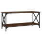 Tavolino Rovere Marrone 100x45x45 cm Legno Multistrato e Ferro Tavolino Rovere Marrone 100x45x45 cm Legno Multistrato e Ferro