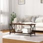 Tavolino Rovere Marrone 100x45x45 cm Legno Multistrato e Ferro Tavolino Rovere Marrone 100x45x45 cm Legno Multistrato e Ferro