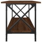 Tavolino Rovere Marrone 100x45x45 cm Legno Multistrato e Ferro Tavolino Rovere Marrone 100x45x45 cm Legno Multistrato e Ferro
