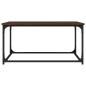 Tavolino Rovere Marrone 80x50x40cm in Legno Multistrato e Ferro Tavolino Rovere Marrone 80x50x40cm in Legno Multistrato e Ferro