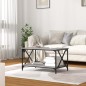 Tavolino Grigio Sonoma 80x50x45 cm in Legno Multistrato e Ferro Tavolino Grigio Sonoma 80x50x45 cm in Legno Multistrato e Ferro