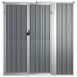 Capanno per Attrezzi Grigio 161x89x161 cm in Acciaio Zincato Capanno per Attrezzi Grigio 161x89x161 cm in Acciaio Zincato