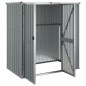Capanno per Attrezzi Grigio 161x89x161 cm in Acciaio Zincato Capanno per Attrezzi Grigio 161x89x161 cm in Acciaio Zincato