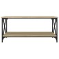 Tavolino Rovere Sonoma 100x50x45 cm Legno Multistrato e Ferro