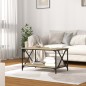 Tavolino Rovere Sonoma 80x50x45 cm Legno Multistrato e Ferro Tavolino Rovere Sonoma 80x50x45 cm Legno Multistrato e Ferro