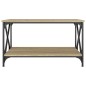 Tavolino Rovere Sonoma 80x50x45 cm Legno Multistrato e Ferro Tavolino Rovere Sonoma 80x50x45 cm Legno Multistrato e Ferro