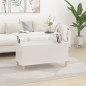 Tavolino Salotto Bianco Lucido 90x44,5x45 cm Legno Multistrato Tavolino Salotto Bianco Lucido 90x44,5x45 cm Legno Multistrato