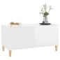 Tavolino Salotto Bianco Lucido 90x44,5x45 cm Legno Multistrato Tavolino Salotto Bianco Lucido 90x44,5x45 cm Legno Multistrato