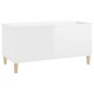 Tavolino Salotto Bianco Lucido 90x44,5x45 cm Legno Multistrato Tavolino Salotto Bianco Lucido 90x44,5x45 cm Legno Multistrato