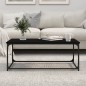 Tavolino da Salotto Nero 102x50x40 cm Legno Multistrato e Ferro Tavolino da Salotto Nero 102x50x40 cm Legno Multistrato e Ferro