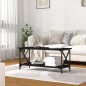 Tavolino da Salotto Nero 100x45x45 cm Legno Multistrato e Ferro Tavolino da Salotto Nero 100x45x45 cm Legno Multistrato e Ferro