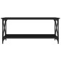 Tavolino da Salotto Nero 100x45x45 cm Legno Multistrato e Ferro Tavolino da Salotto Nero 100x45x45 cm Legno Multistrato e Ferro