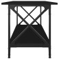 Tavolino da Salotto Nero 100x45x45 cm Legno Multistrato e Ferro Tavolino da Salotto Nero 100x45x45 cm Legno Multistrato e Ferro