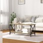 Tavolino Rovere Sonoma 100x45x45 cm Legno Multistrato e Ferro