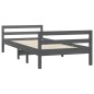 vidaXL Giroletto Grigio 90x190 cm in Legno Massello di Pino vidaXL Giroletto Grigio 90x190 cm in Legno Massello di Pino