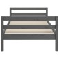 vidaXL Giroletto Grigio 90x190 cm in Legno Massello di Pino vidaXL Giroletto Grigio 90x190 cm in Legno Massello di Pino