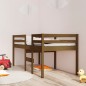 Letto a Soppalco Miele 80x200 cm in Legno Massello di Pino Letto a Soppalco Miele 80x200 cm in Legno Massello di Pino