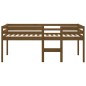 Letto a Soppalco Miele 80x200 cm in Legno Massello di Pino Letto a Soppalco Miele 80x200 cm in Legno Massello di Pino