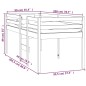 Letto a Soppalco Miele 90x200 cm in Legno Massello di Pino Letto a Soppalco Miele 90x200 cm in Legno Massello di Pino