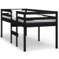 Letto a Soppalco Nero 80x200 cm in Legno Massello di Pino Letto a Soppalco Nero 80x200 cm in Legno Massello di Pino