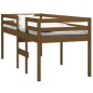Letto a Soppalco Miele 75x190 cm in Legno Massello di Pino
