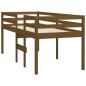 Letto a Soppalco Miele 75x190 cm in Legno Massello di Pino