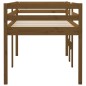 Letto a Soppalco Miele 75x190 cm in Legno Massello di Pino