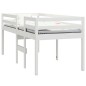 vidaXL Letto a Soppalco Bianco 90x200 cm in Legno Massello di Pino vidaXL Letto a Soppalco Bianco 90x200 cm in Legno Massello di Pino