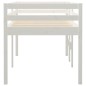 vidaXL Letto a Soppalco Bianco 90x200 cm in Legno Massello di Pino vidaXL Letto a Soppalco Bianco 90x200 cm in Legno Massello di Pino