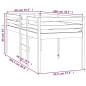 vidaXL Letto a Soppalco Bianco 90x200 cm in Legno Massello di Pino vidaXL Letto a Soppalco Bianco 90x200 cm in Legno Massello di Pino