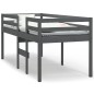 Letto a Soppalco Grigio 90x190 cm in Legno Massello di Pino Letto a Soppalco Grigio 90x190 cm in Legno Massello di Pino