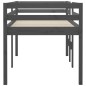 Letto a Soppalco Grigio 90x190 cm in Legno Massello di Pino Letto a Soppalco Grigio 90x190 cm in Legno Massello di Pino