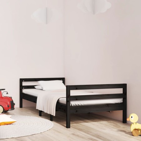Giroletto Nero 80x200 cm in Legno Massello di Pino