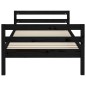 Giroletto Nero 80x200 cm in Legno Massello di Pino