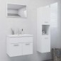 Set Mobili da Bagno Bianco in Truciolato Set Mobili da Bagno Bianco in Truciolato
