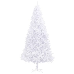 Albero Natale Artificiale LED e Palline Bianco 300 cm Bianco