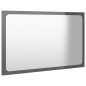 Set Mobili da Bagno Grigio Lucido in Truciolato Set Mobili da Bagno Grigio Lucido in Truciolato