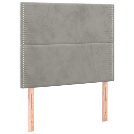 vidaXL Testiere 2 pz Grigio Chiaro 100x5x78/88 cm in Velluto