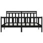 Giroletto Nero Legno Massello di Pino 180x200 cm 6FT Super King Giroletto Nero Legno Massello di Pino 180x200 cm 6FT Super King