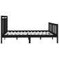 Giroletto Nero Legno Massello di Pino 180x200 cm 6FT Super King Giroletto Nero Legno Massello di Pino 180x200 cm 6FT Super King