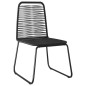 Sedie da Giardino 6 pz in Polyrattan Nero Sedie da Giardino 6 pz in Polyrattan Nero