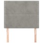 vidaXL Testiere 2 pz Grigio Chiaro 100x5x78/88 cm in Velluto vidaXL Testiere 2 pz Grigio Chiaro 100x5x78/88 cm in Velluto