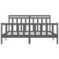 Giroletto Grigio Legno Massello Pino 180x200 cm 6FT Super King Giroletto Grigio Legno Massello Pino 180x200 cm 6FT Super King