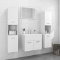 Set Mobili da Bagno Bianco in Truciolato Set Mobili da Bagno Bianco in Truciolato