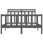 Giroletto Grigio Legno Massello di Pino 150x200cm 5FT King Size Giroletto Grigio Legno Massello di Pino 150x200cm 5FT King Size